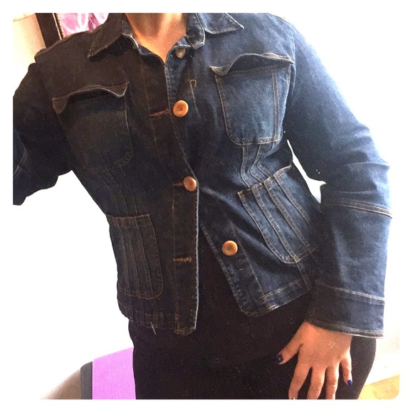 plus size stretch jean jacket